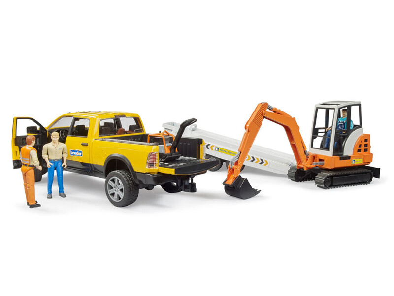 Bruder RAM servisní vůz s minibagrem 1:16 